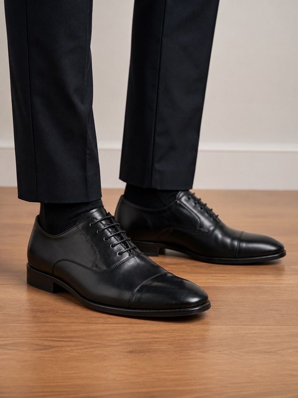 Desiree Italian Leather Black Oxford Shoes Desiree EU 42 Classic